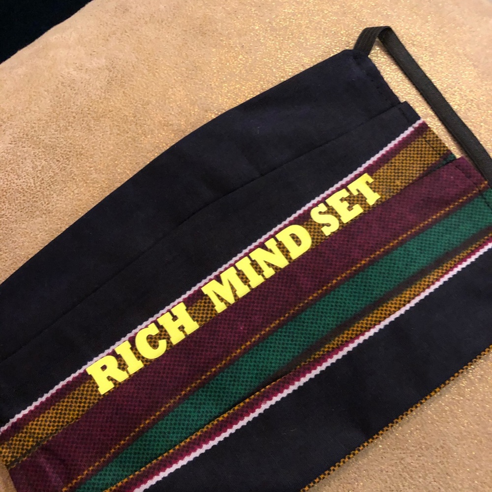 Rich mind set lucky Mask 😷